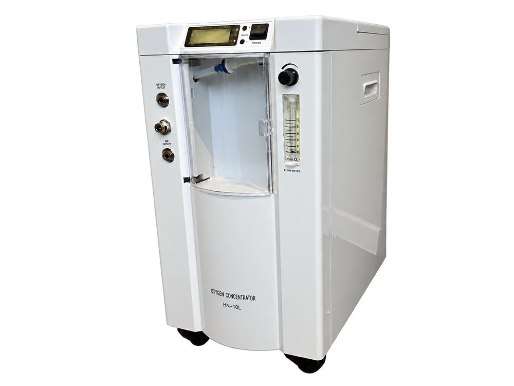 External oxygen unit shown with the Portable Lying system.